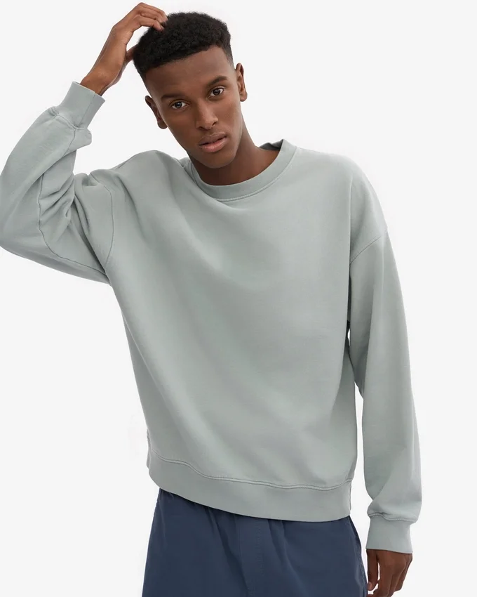 T-shirt oversize bio - Bleu acier