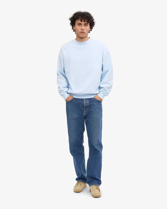 T-shirt oversize bio - Bleu polaire
