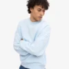 T-shirt oversize bio - Bleu polaire