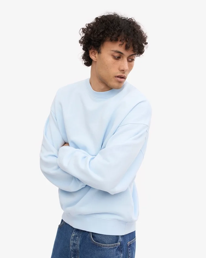 T-shirt oversize bio - Bleu polaire