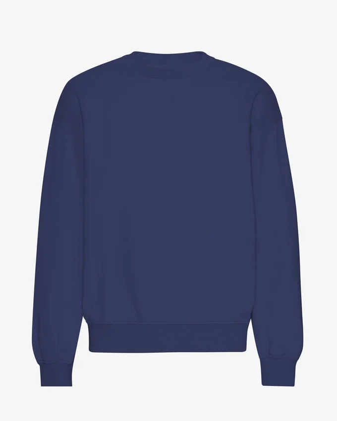 T-shirt oversize bio à col rond - Bleu marine