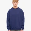 T-shirt oversize bio à col rond - Bleu marine