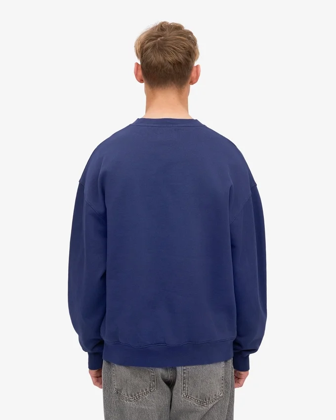 T-shirt oversize bio à col rond - Bleu marine