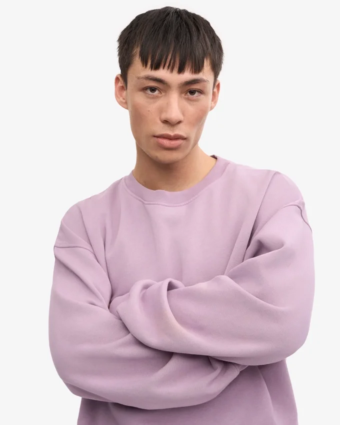 T-shirt oversize bio - Violet nacré