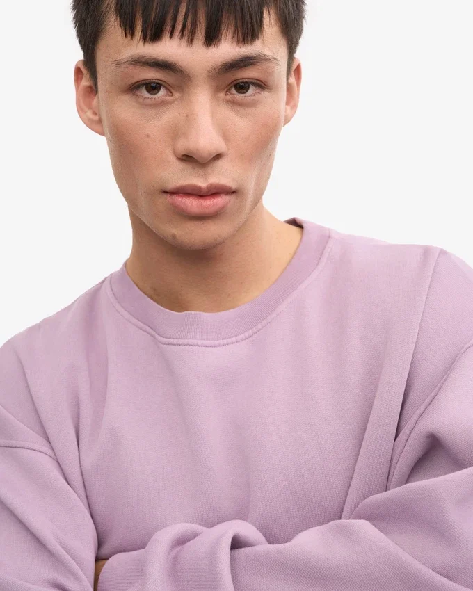 T-shirt oversize bio - Violet nacré