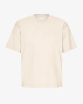 T-shirt oversize en coton bio - Blanc ivoire