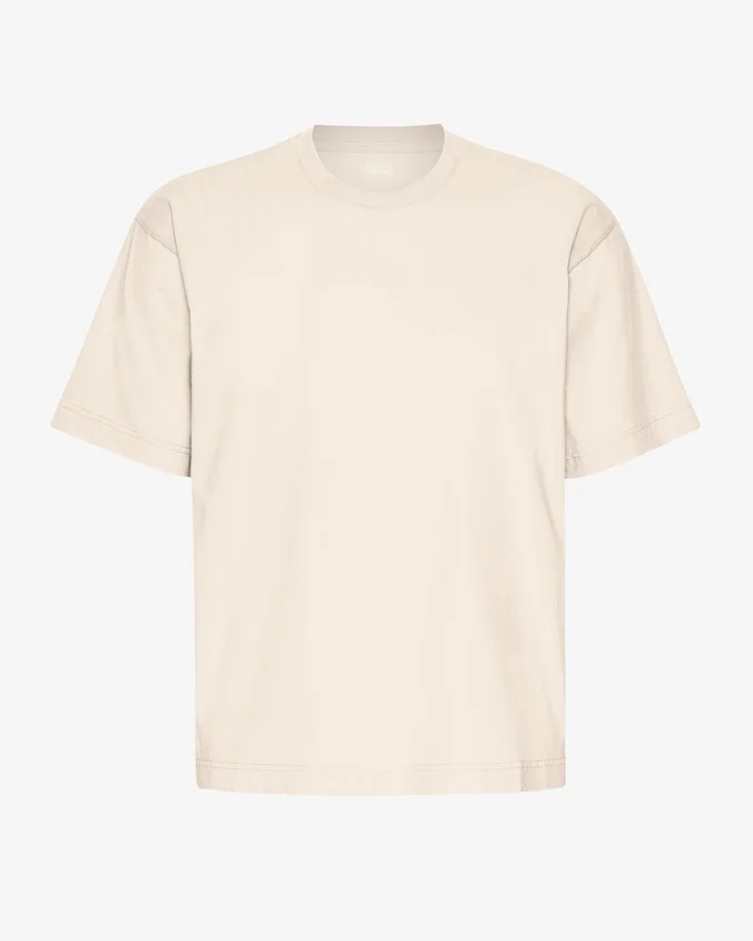 T-shirt oversize en coton bio - Blanc ivoire