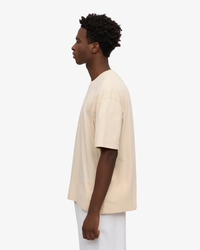 T-shirt oversize en coton bio - Blanc ivoire