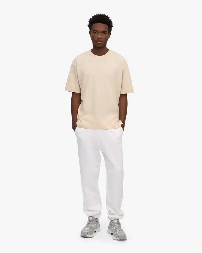 T-shirt oversize en coton bio - Blanc ivoire