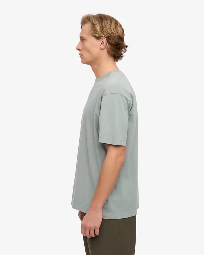 T-shirt oversize en coton bio - Bleu acier