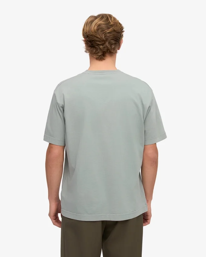 T-shirt oversize en coton bio - Bleu acier