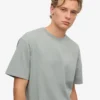 T-shirt oversize en coton bio - Bleu acier