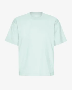 T-shirt oversize en coton bio - Bleu aqua clair