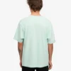 T-shirt oversize en coton bio - Bleu aqua clair