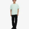 T-shirt oversize en coton bio - Bleu aqua clair