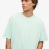 T-shirt oversize en coton bio - Bleu aqua clair