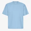 T-shirt oversize en coton bio - Bleu bord de mer