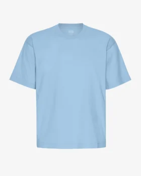 T-shirt oversize en coton bio - Bleu bord de mer