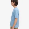 T-shirt oversize en coton bio - Bleu bord de mer