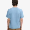 T-shirt oversize en coton bio - Bleu bord de mer