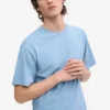 T-shirt oversize en coton bio - Bleu bord de mer