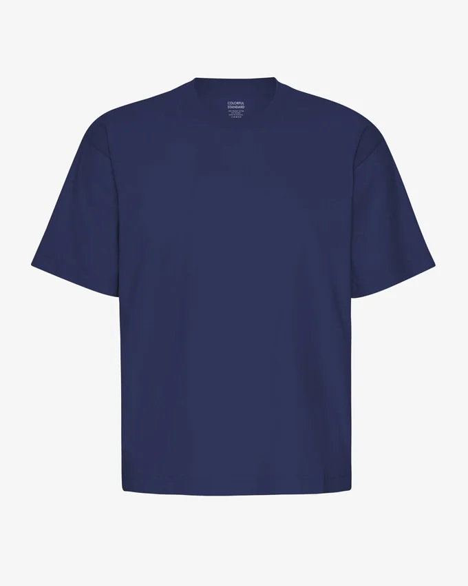 T-shirt oversize en coton bio - Bleu marine