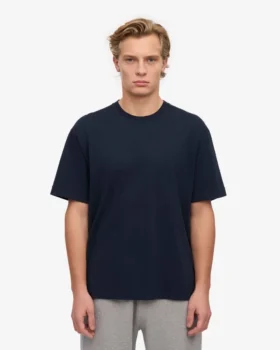T-shirt oversize en coton bio – Bleu marine