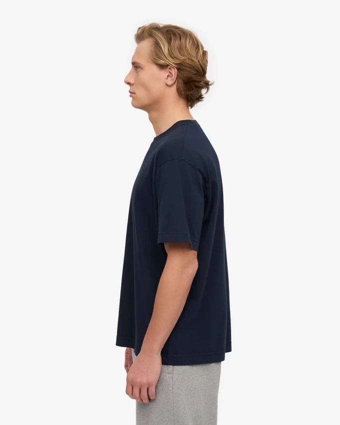 T-shirt oversize en coton bio - Bleu marine