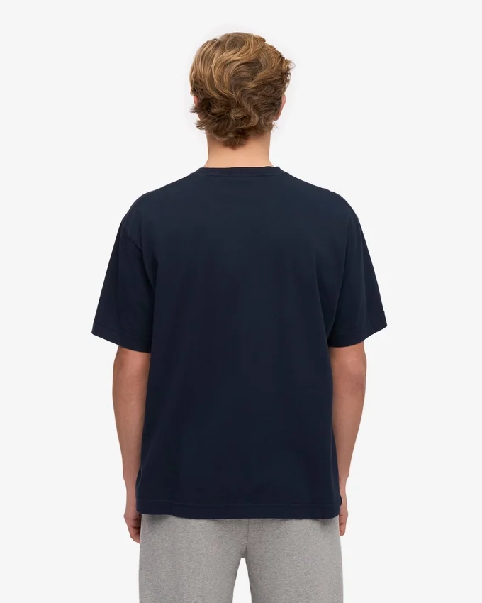 T-shirt oversize en coton bio - Bleu marine