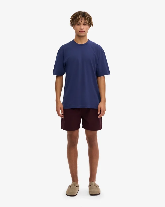 T-shirt oversize en coton bio - Bleu marine