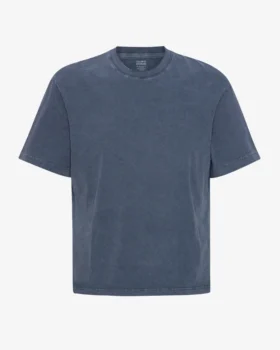 T-shirt oversize en coton bio - Bleu Neptune