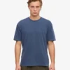 T-shirt oversize en coton bio - Bleu Neptune