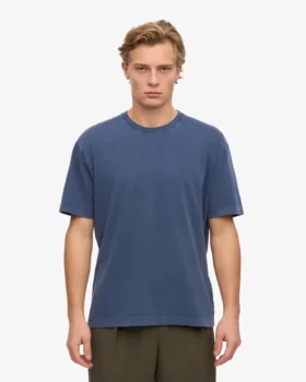 T-shirt oversize en coton bio – Bleu Neptune