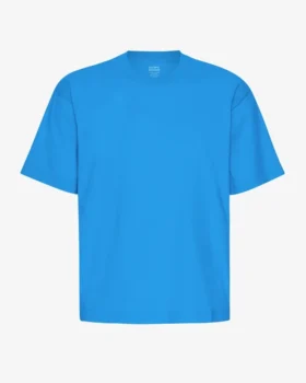 T-shirt oversize en coton bio - Bleu Pacifique