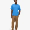T-shirt oversize en coton bio - Bleu Pacifique