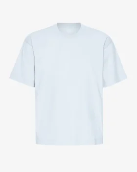 T-shirt oversize en coton bio - Bleu polaire