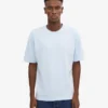 T-shirt oversize en coton bio - Bleu polaire