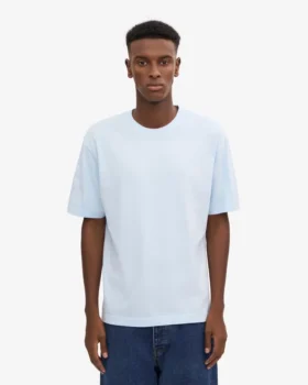 T-shirt oversize en coton bio – Bleu polaire