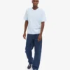 T-shirt oversize en coton bio - Bleu polaire