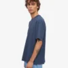 T-shirt oversize en coton bio - Bleu pétrole