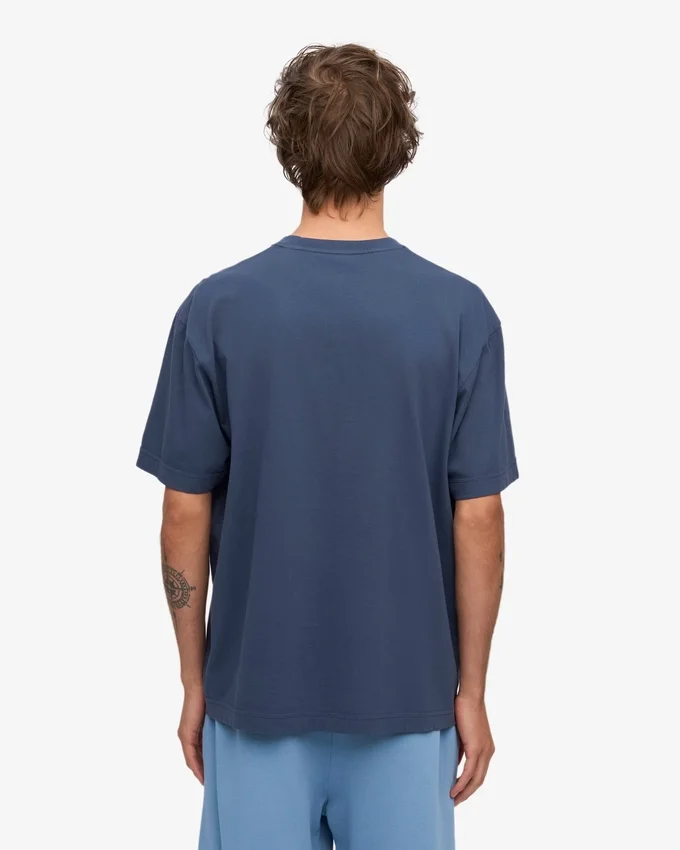 T-shirt oversize en coton bio - Bleu pétrole