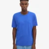 T-shirt oversize en coton bio - Bleu saphir