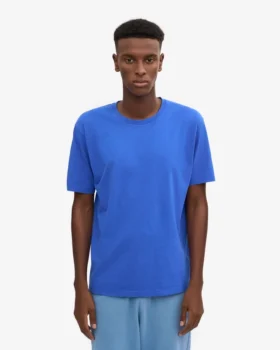 T-shirt oversize en coton bio – Bleu saphir