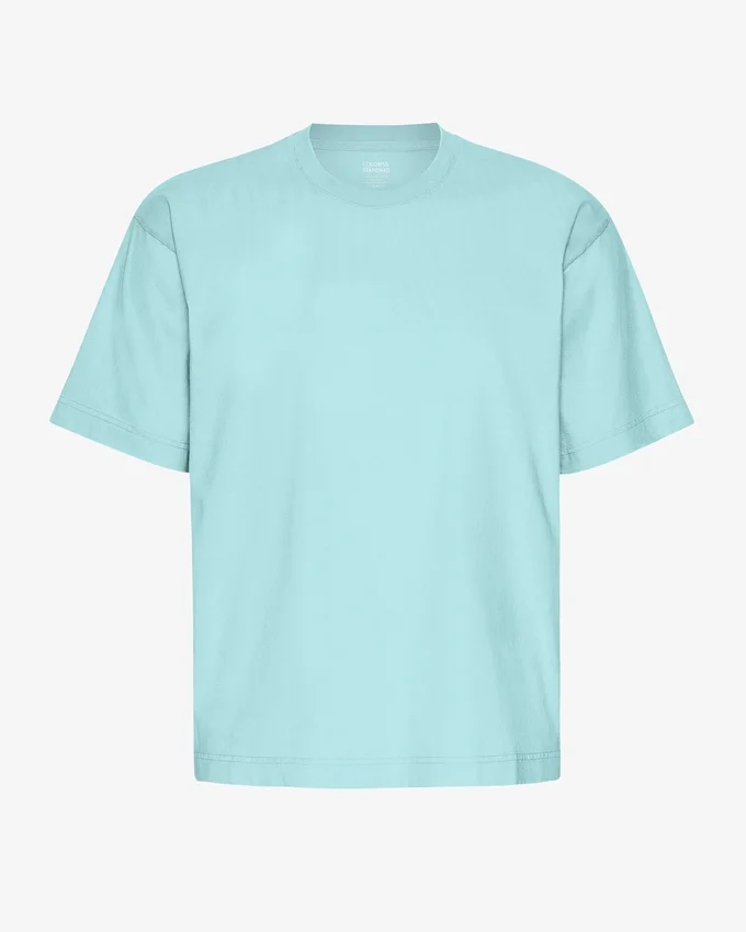 T-shirt oversize en coton bio – Bleu sarcelle