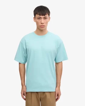 T-shirt oversize en coton bio – Bleu sarcelle