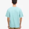T-shirt oversize en coton bio – Bleu sarcelle