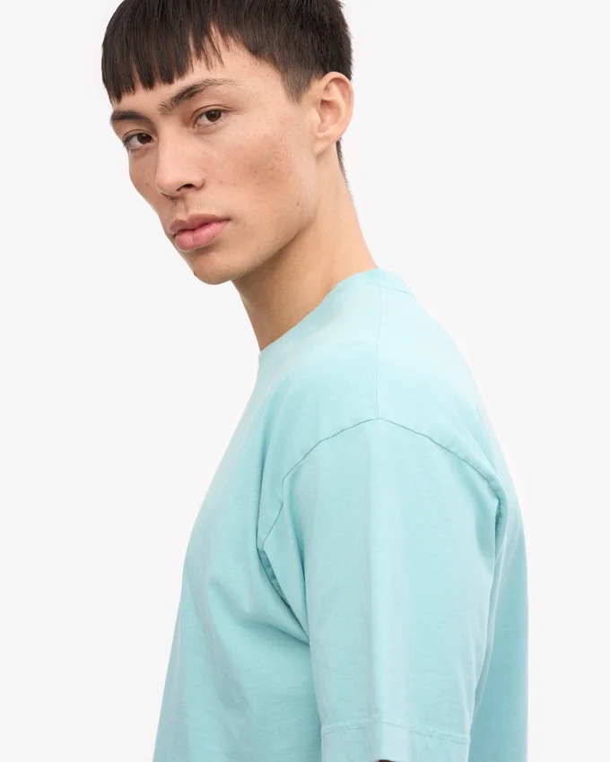 T-shirt oversize en coton bio – Bleu sarcelle