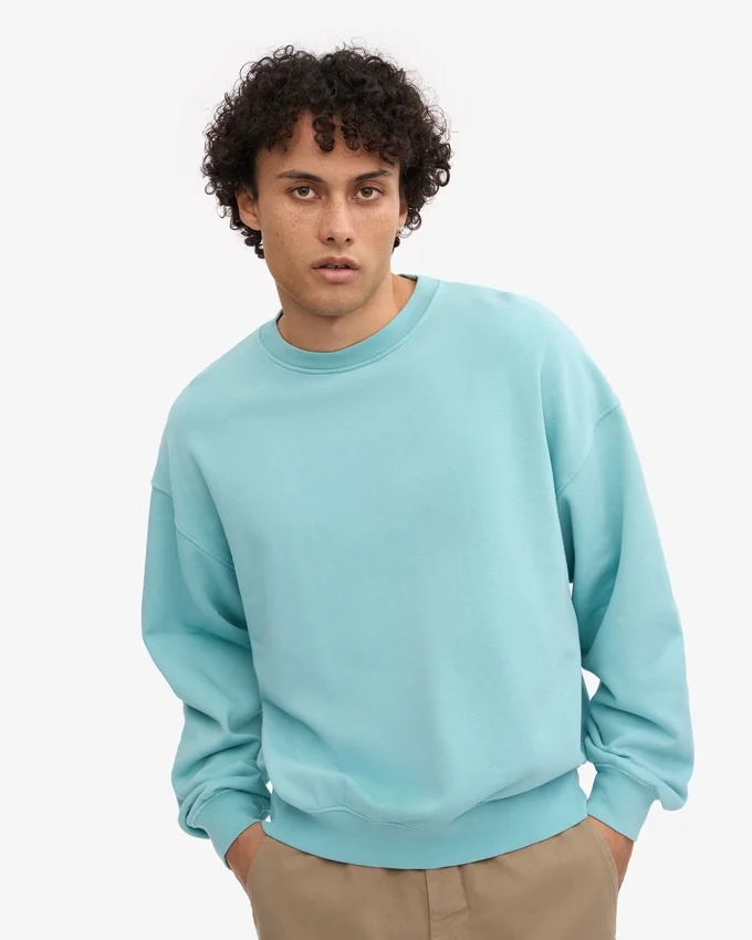 T-shirt oversize en coton bio - Bleu sarcelle