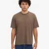 T-shirt oversize en coton bio - Brun cèdre