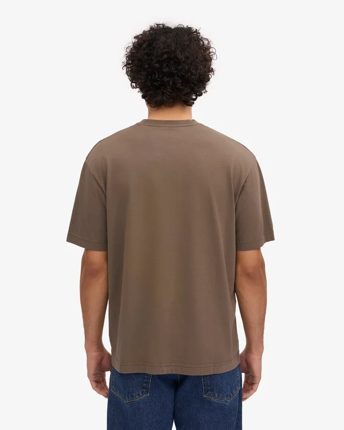 T-shirt oversize en coton bio - Brun cèdre